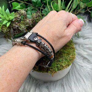 Vintage Beaded Fitbit Luxe Bands with Stainless Steal Connector - Set of TWO